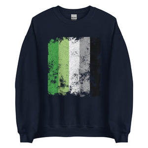 Aromantic Flag - Distressed LGBTQIA2S+ Sweatshirt