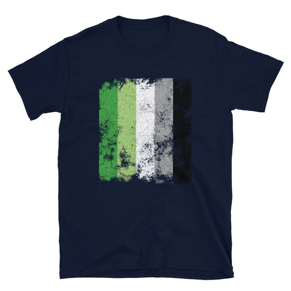 Aromantic Flag - Distressed LGBTQIA2S+ T-Shirt
