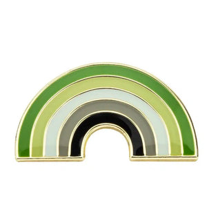 Aromantic Pride Flag Lapel Pins - LGBTQIA2S+ Enamel Pin Flag