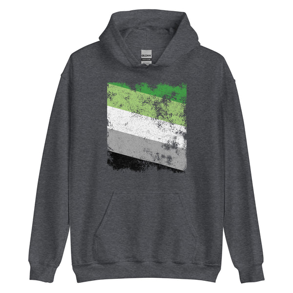 Aromantic Flag - Distressed LGBT+ Hoodie