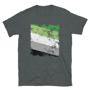Aromantic Flag - Distressed LGBT+ T-Shirt
