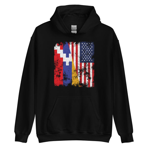 Artsakh USA Flag - Half American Hoodie