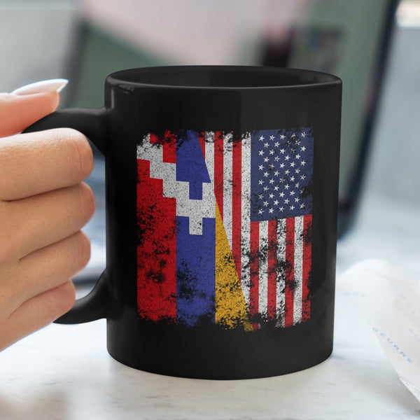 Artsakh USA Flag - Half American Mug