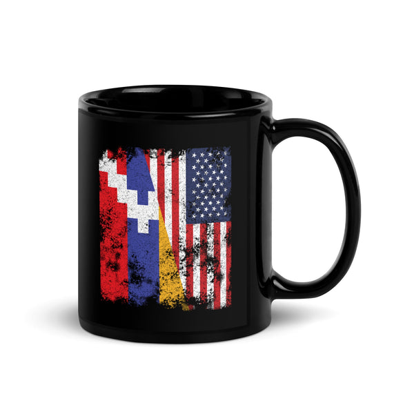 Artsakh USA Flag - Half American Mug