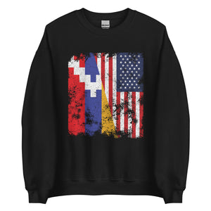 Artsakh USA Flag - Half American Sweatshirt