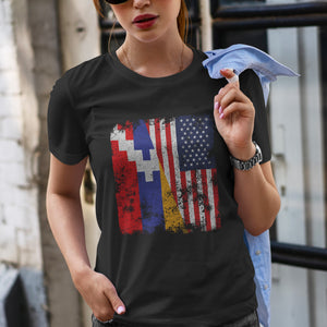 Artsakh USA Flag - Half American T-Shirt