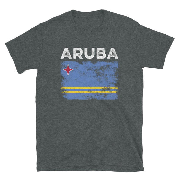 Aruba Flag Distressed - Aruban Flag T-Shirt