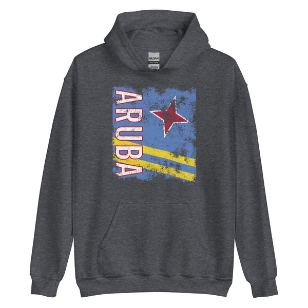 Aruba Flag Distressed Hoodie