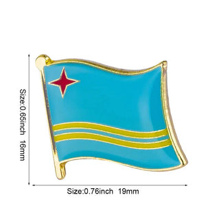 Aruba Flag Lapel Pin - Enamel Pin Flag