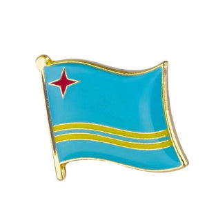 Aruba Flag Lapel Pin - Enamel Pin Flag