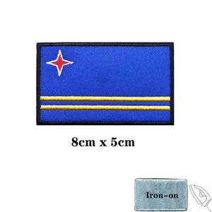 Aruba Flag Patch - Iron On/Hook & Loop Patch