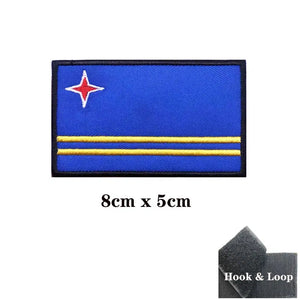 Aruba Flag Patch - Iron On/Hook & Loop Patch