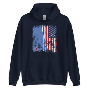 Aruba USA Flag - Half American Hoodie