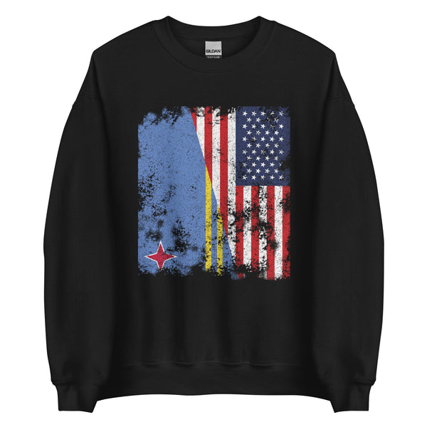 Aruba USA Flag - Half American Sweatshirt