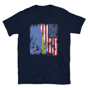 Aruba USA Flag - Half American T-Shirt