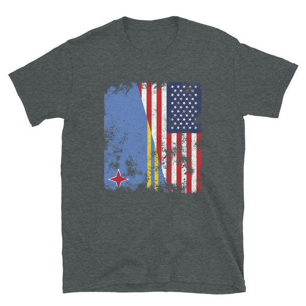 Aruba USA Flag - Half American T-Shirt