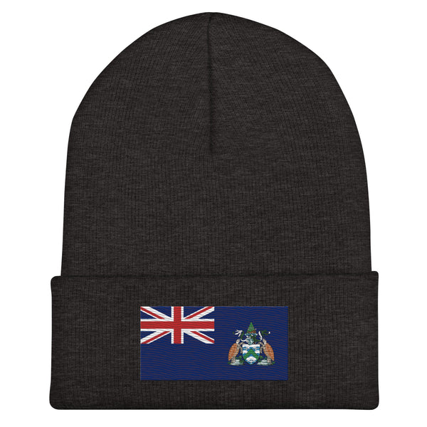 Ascension Island Flag Beanie - Embroidered Winter Hat