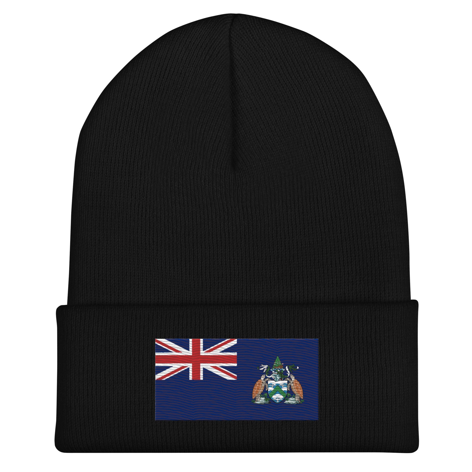 Ascension Island Flag Beanie - Embroidered Winter Hat