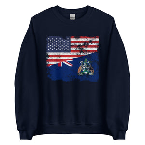 Ascension Island USA Flag Sweatshirt
