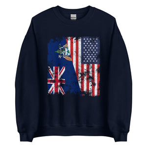 Ascension Island USA Flag Sweatshirt