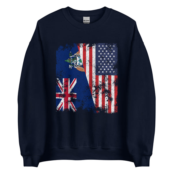 Ascension Island USA Flag Sweatshirt