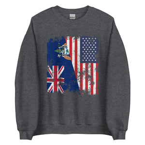 Ascension Island USA Flag Sweatshirt