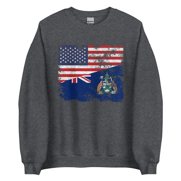 Ascension Island USA Flag Sweatshirt