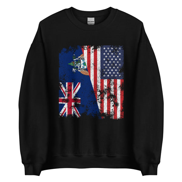 Ascension Island USA Flag Sweatshirt