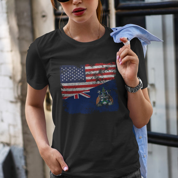 Ascension Island USA Flag T-Shirt
