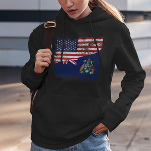 Ascension Island USA Flag Hoodie