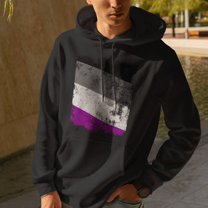 Asexual Flag - Distressed LGBT+ Hoodie