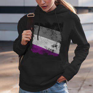 Asexual Flag - Distressed LGBT+ Hoodie
