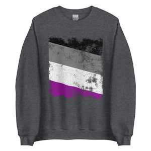 Asexual Flag - Distressed LGBT+ Sweatshirt
