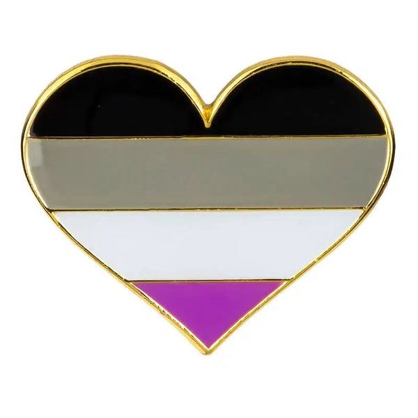 Asexual Pride Flag Lapel Pin - LGBTQIA2S+ Enamel Pin Flag