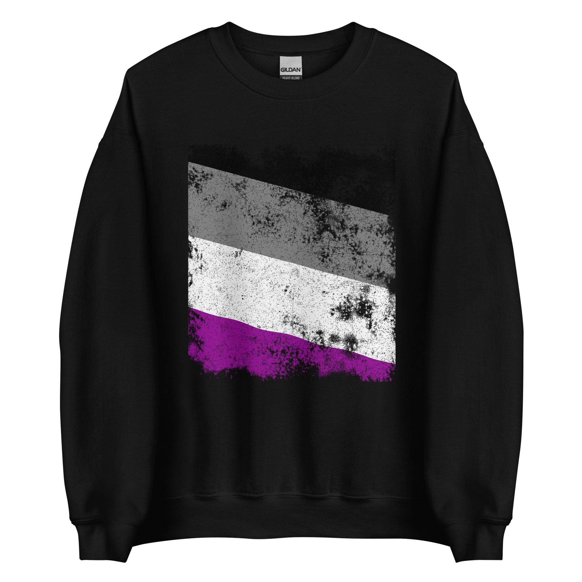 Asexual Flag - Distressed LGBT+ Sweatshirt