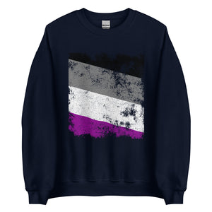 Asexual Flag - Distressed LGBT+ Sweatshirt