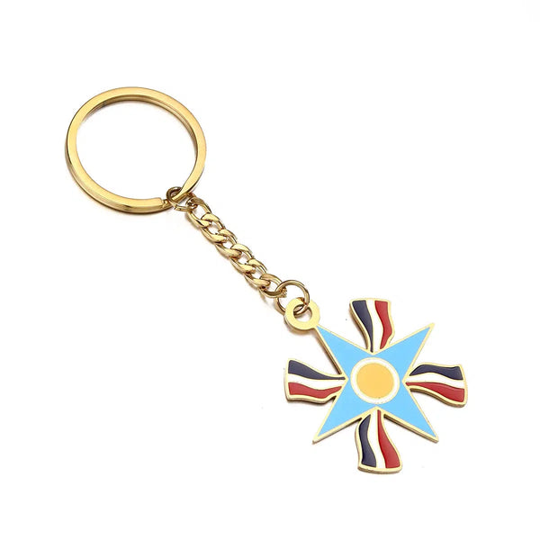 Assyrian Flag Keychain