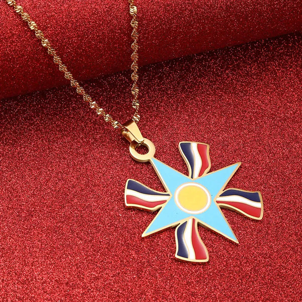 Assyrian Flag Necklace