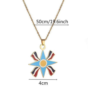 Assyrian Flag Necklace