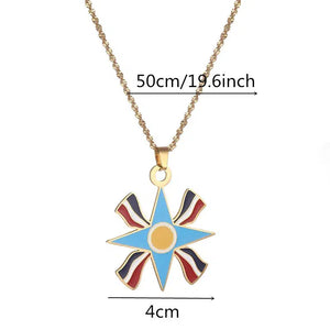 Assyrian Flag Necklace