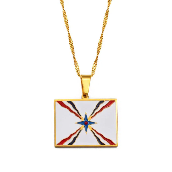 Assyrian Flag Necklace