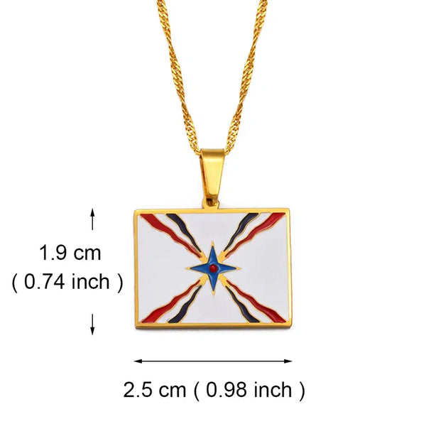 Assyrian Flag Necklace