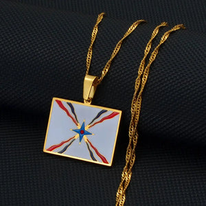 Assyrian Flag Necklace