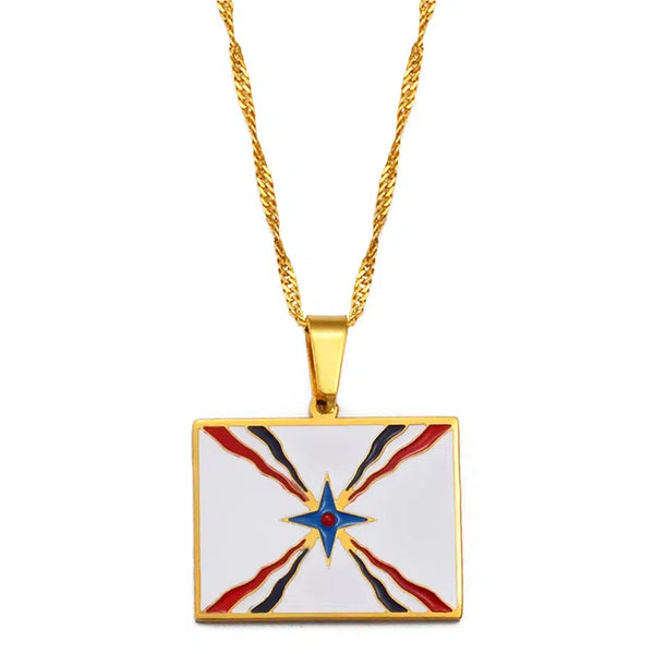 Assyrian Flag Necklace