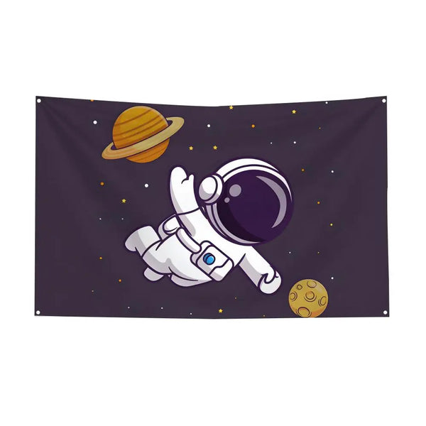 Astronaut Flags - 90x150cm(3x5ft) - 60x90cm(2x3ft) - Space Flags