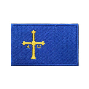 Asturias Flag Patch - Iron On/Hook & Loop Patch