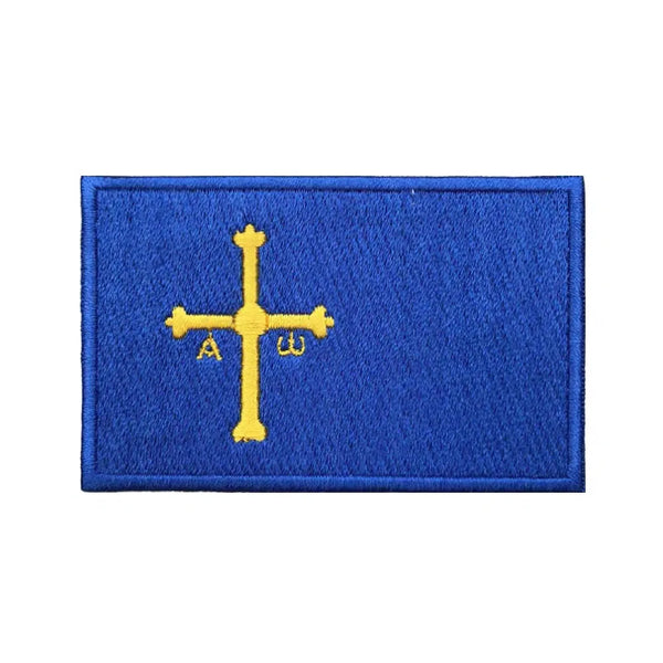 Asturias Flag Patch - Iron On/Hook & Loop Patch