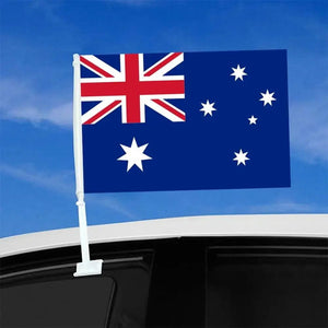 Australia Car Flag with Window Clip and Pole - Flag for Car Window