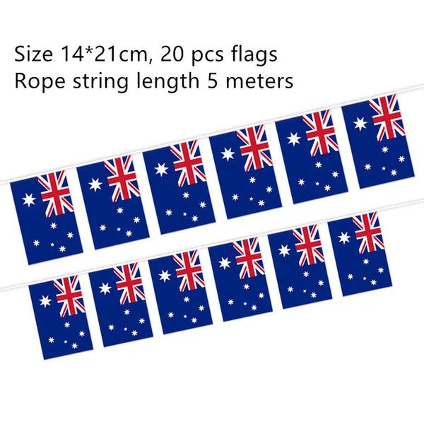 Australia Flag Bunting Banner - 20Pcs