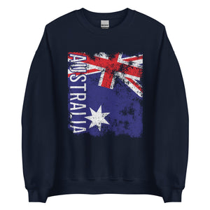 Australia Flag Distressed Sweatshirt